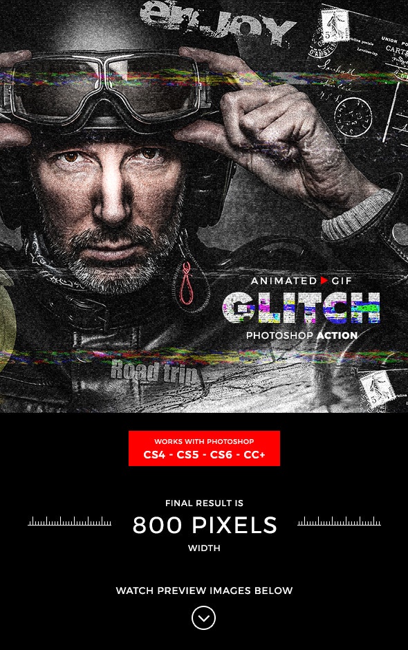 GraphicRiver - 3D Glitch PS Action 19752283 Download Free